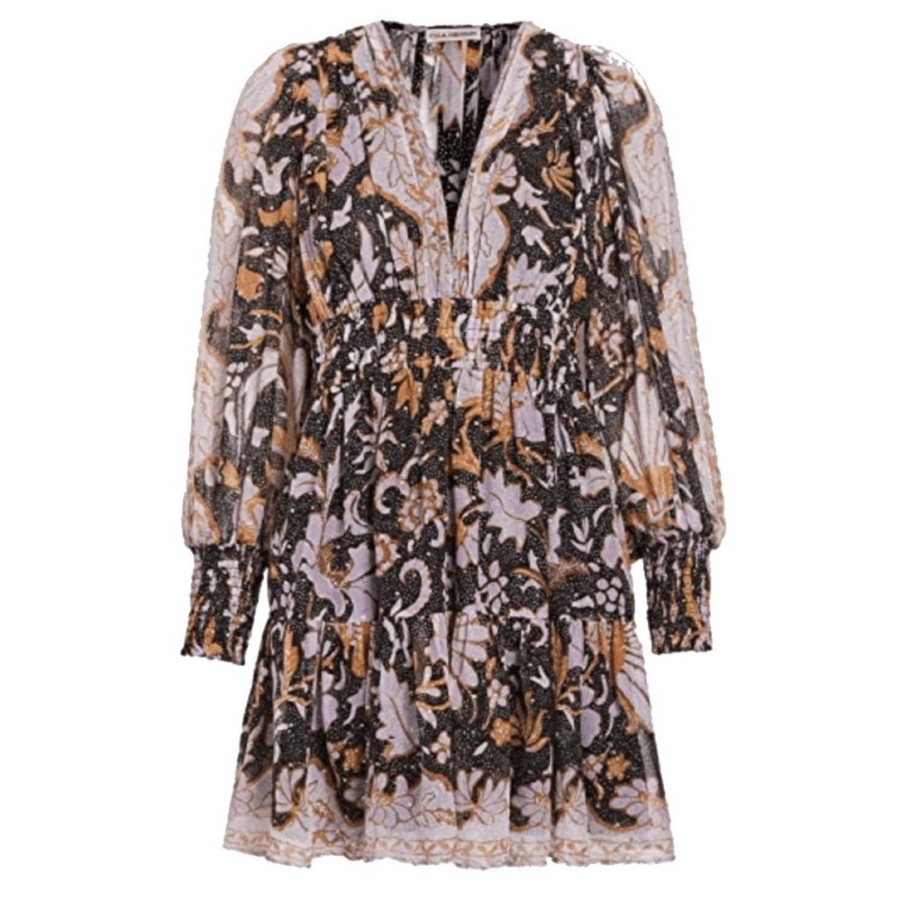 ULLA JOHNSON Rosetta Silk Dress in Midnight